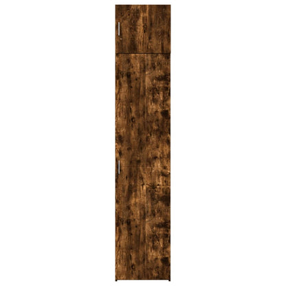 Slim Storage Cabinet Smoked Oak 45x42.5x225 cm Engineered Wood