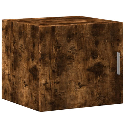 Slim Storage Cabinet Smoked Oak 45x42,5x225 cm Engineered Wood