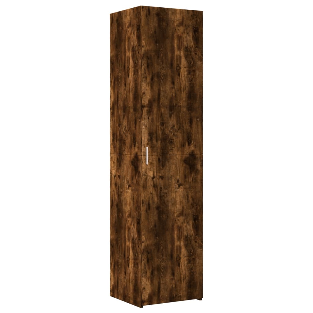 Slim Storage Cabinet Smoked Oak 45x42,5x225 cm Engineered Wood