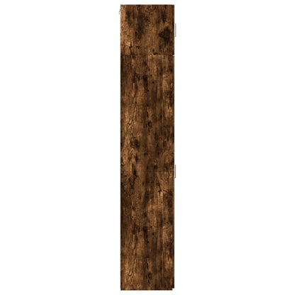 Slim Storage Cabinet Smoked Oak 45x42,5x225 cm Engineered Wood