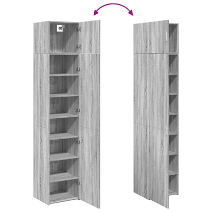 Slim Storage Cabinet Grey Sonoma 45x42,5x225 cm Engineered Wood