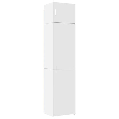 Slim Storage Cabinet White 50x42,5x225 cm Engineered Wood