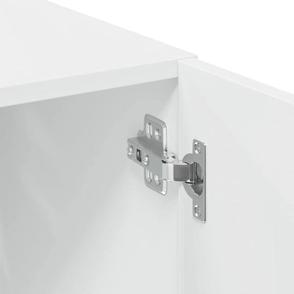 Slim Storage Cabinet White 50x42,5x225 cm Engineered Wood