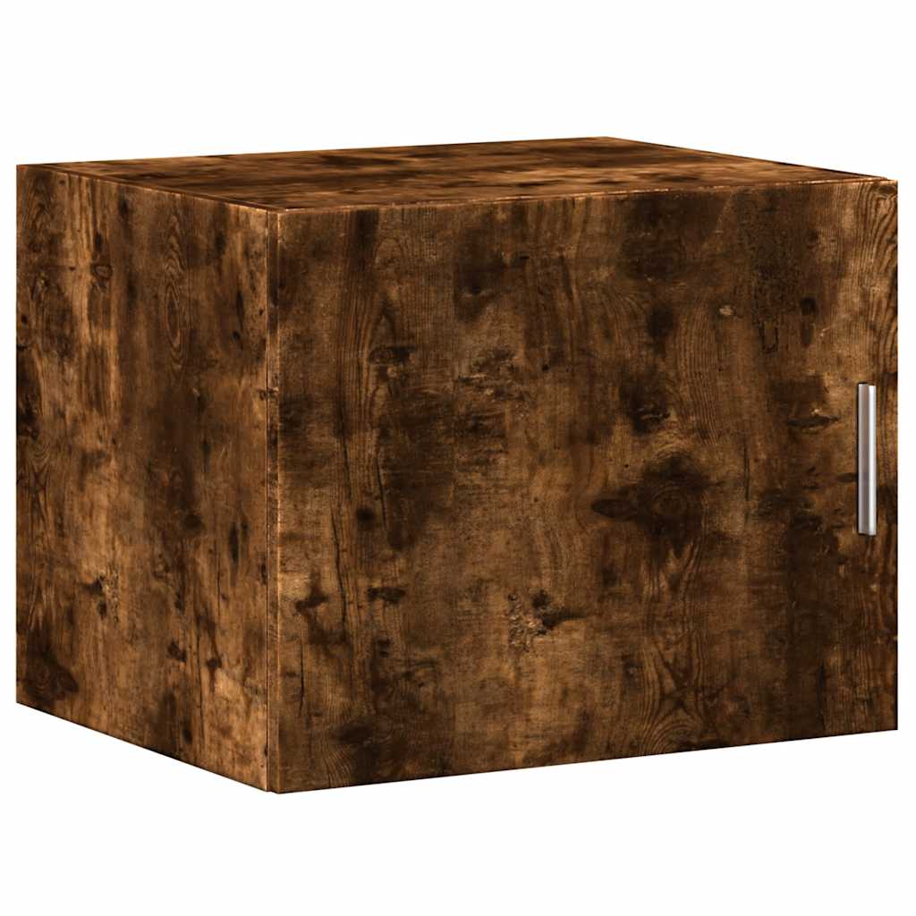 Slim Storage Cabinet Smoked Oak 50x42,5x225 cm Engineered Wood