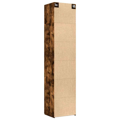 Slim Storage Cabinet Smoked Oak 50x42,5x225 cm Engineered Wood