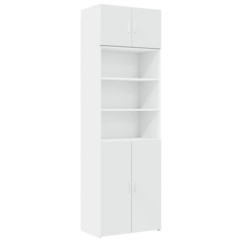 Storage Cabinet White 70x42,5x225 cm Engineered Wood