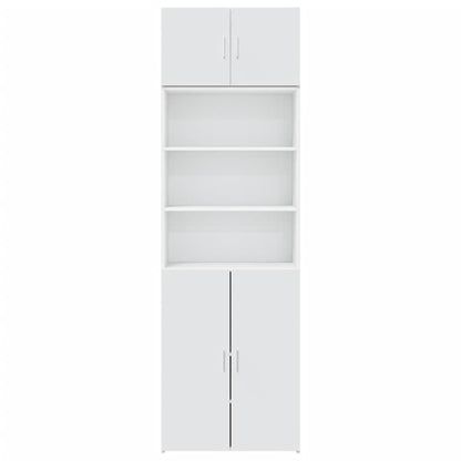 Storage Cabinet White 70x42.5x225 cm Engineered Wood