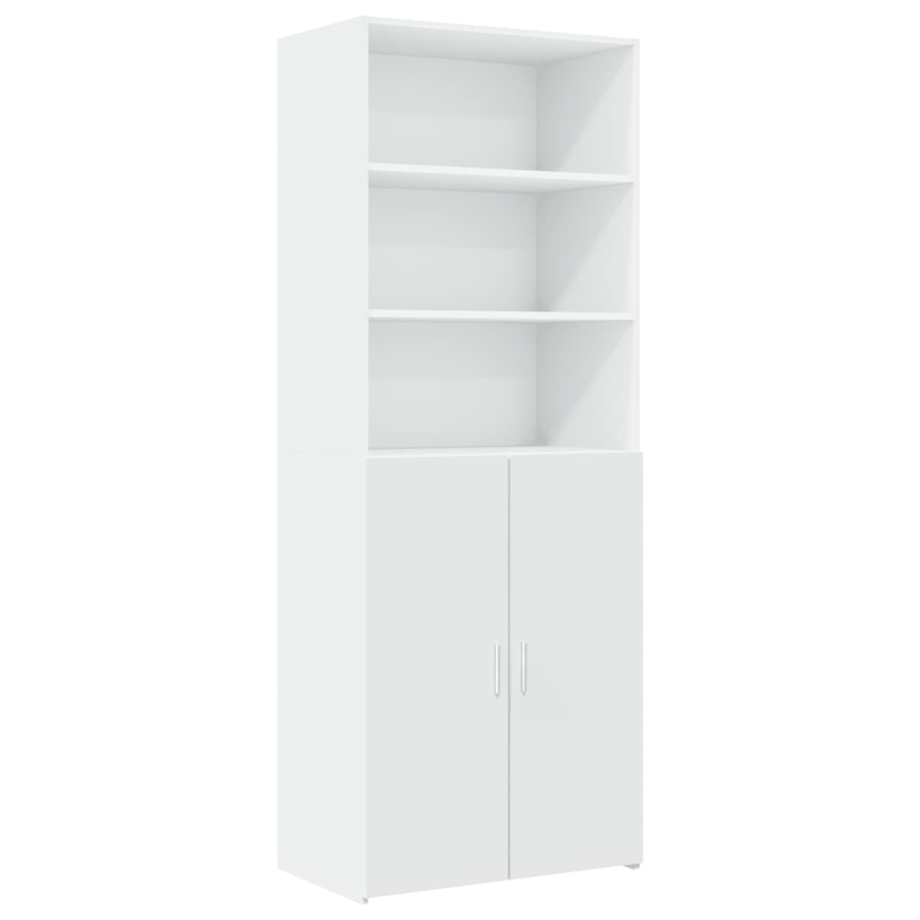 Storage Cabinet White 70x42,5x225 cm Engineered Wood