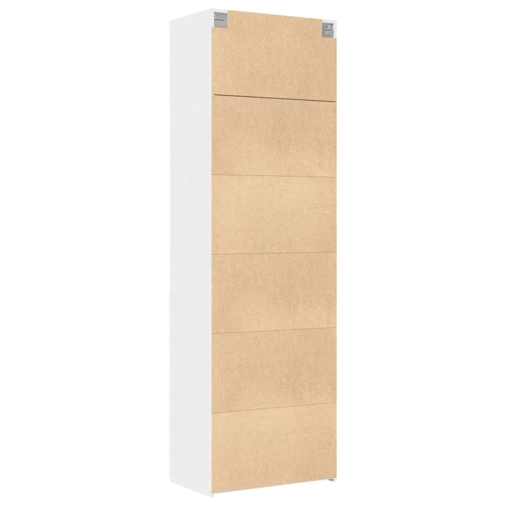 Storage Cabinet White 70x42,5x225 cm Engineered Wood