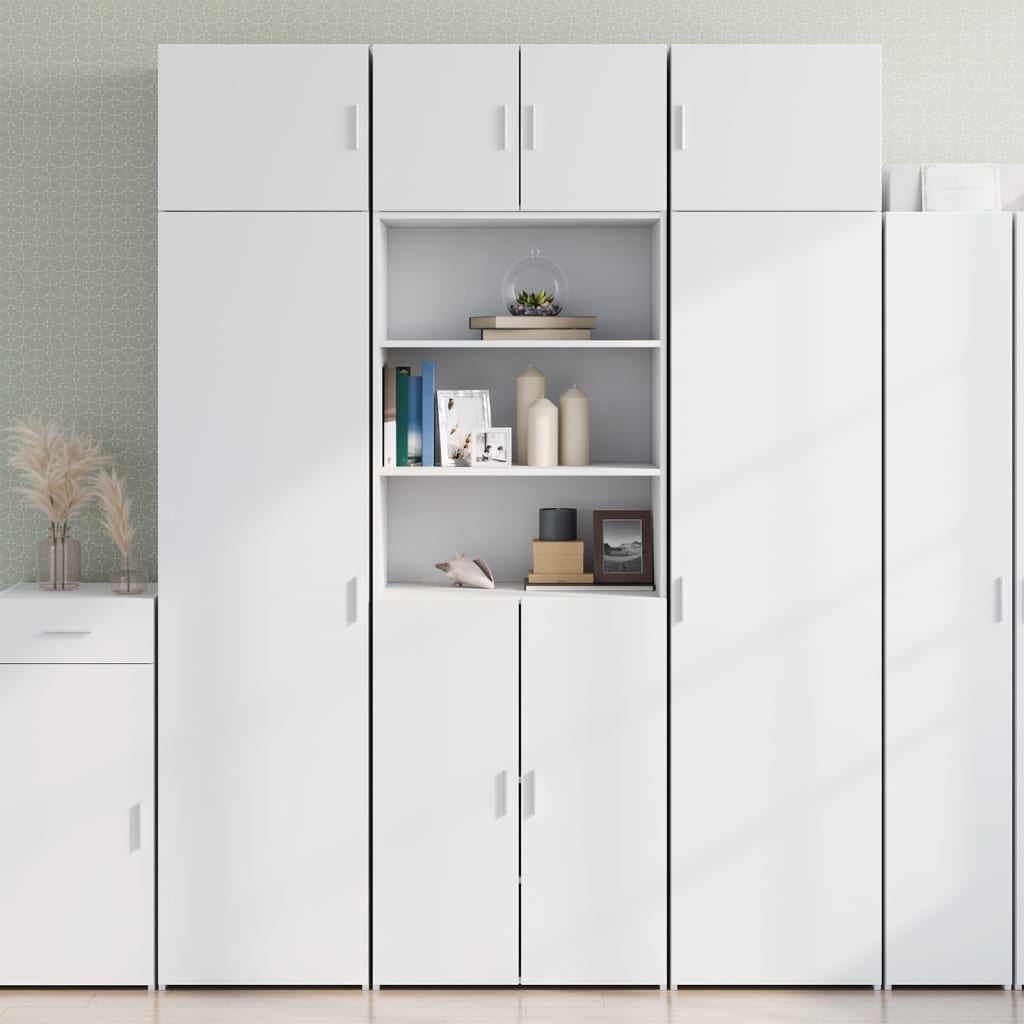 Storage Cabinet White 70x42,5x225 cm Engineered Wood
