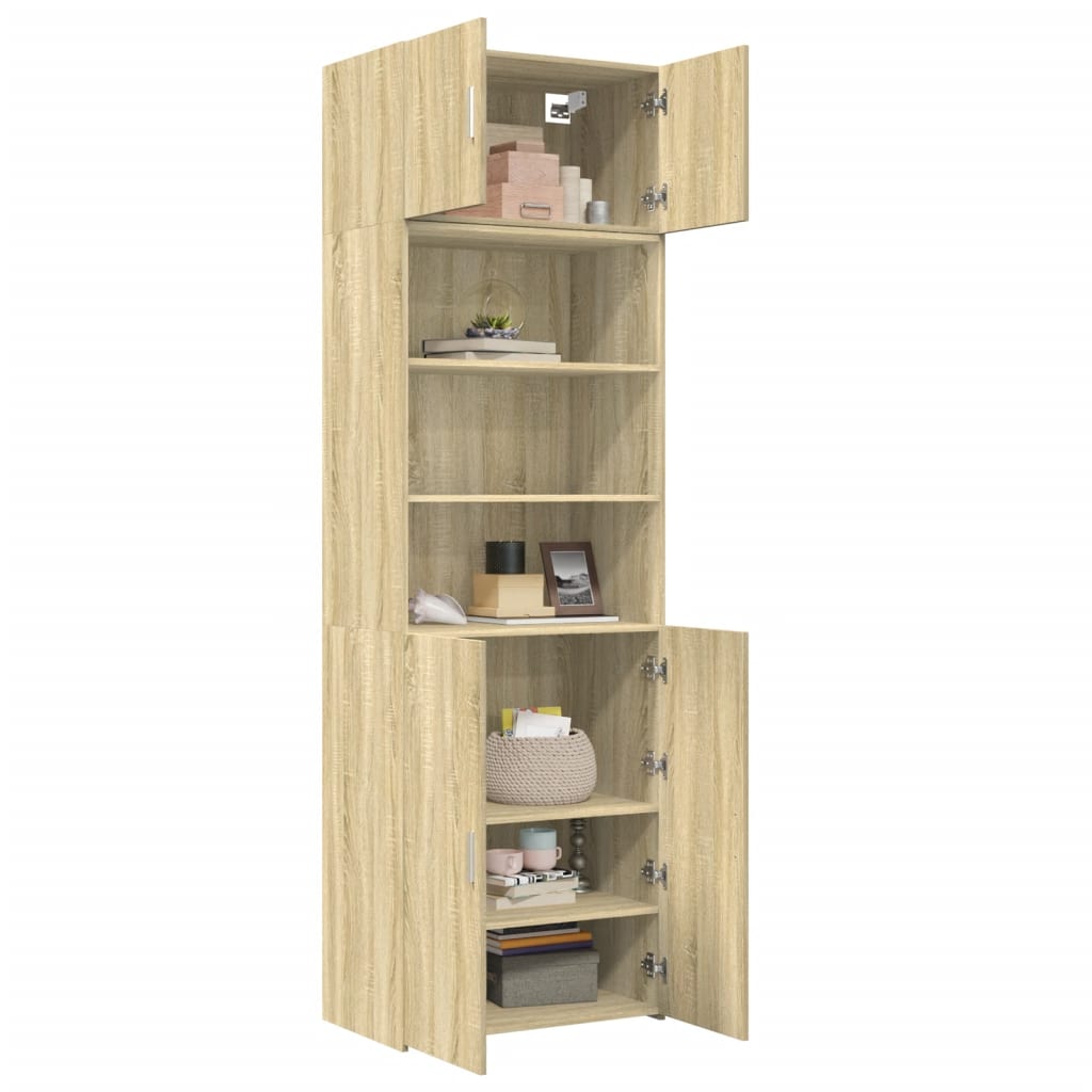 Storage Cabinet Sonoma Oak 70x42,5x225 cm Engineered Wood
