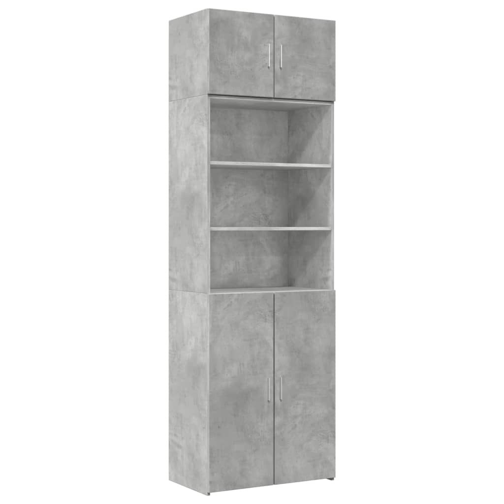 Storage Cabinet Concrete Grey 70x42,5x225 cm Engineered Wood