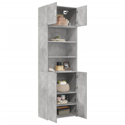 Storage Cabinet Concrete Grey 70x42,5x225 cm Engineered Wood
