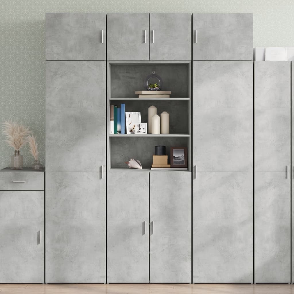 Storage Cabinet Concrete Grey 70x42,5x225 cm Engineered Wood