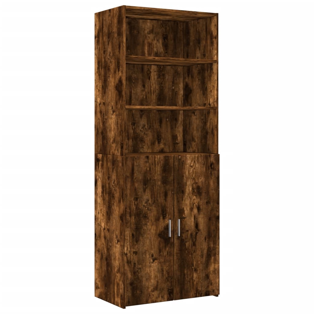 Storage Cabinet Smoked Oak 70x42.5x225 cm Engineered Wood