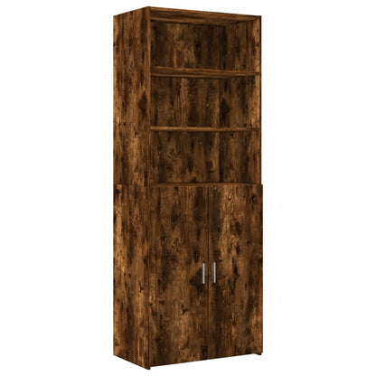 Storage Cabinet Smoked Oak 70x42.5x225 cm Engineered Wood