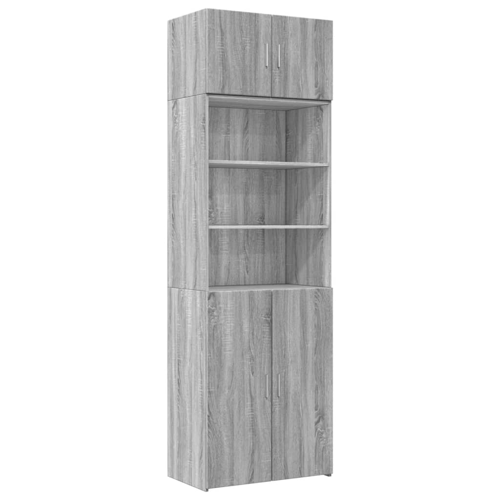 Storage Cabinet Grey Sonoma 70x42,5x225 cm Engineered Wood