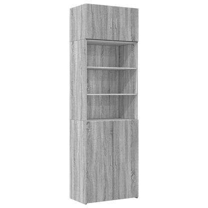 Storage Cabinet Grey Sonoma 70x42,5x225 cm Engineered Wood