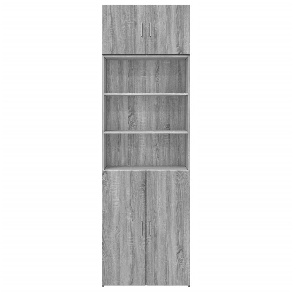 Storage Cabinet Grey Sonoma 70x42,5x225 cm Engineered Wood