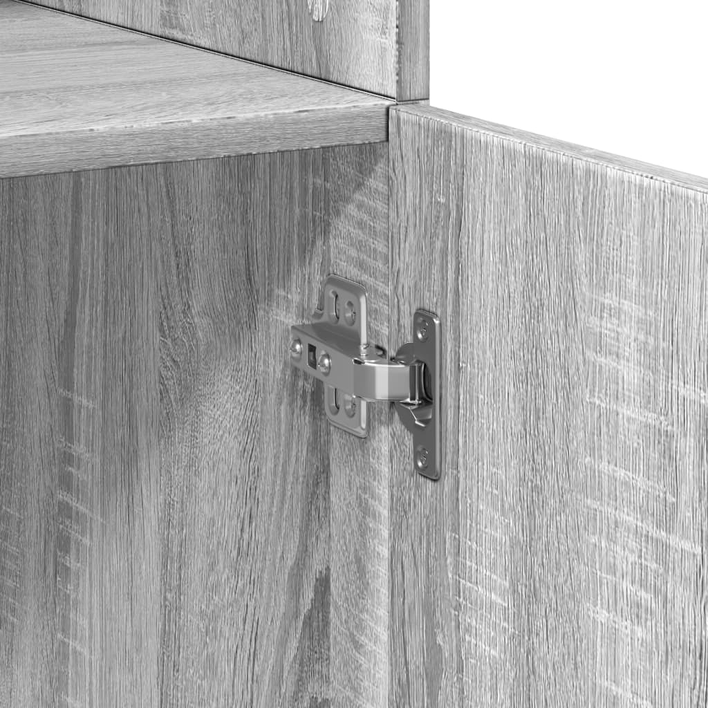 Storage Cabinet Grey Sonoma 70x42,5x225 cm Engineered Wood