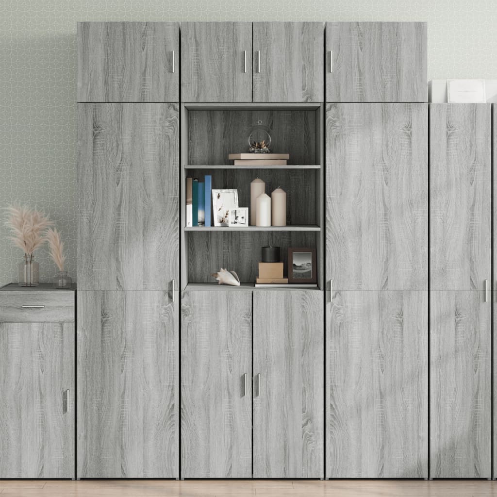 Storage Cabinet Grey Sonoma 70x42,5x225 cm Engineered Wood