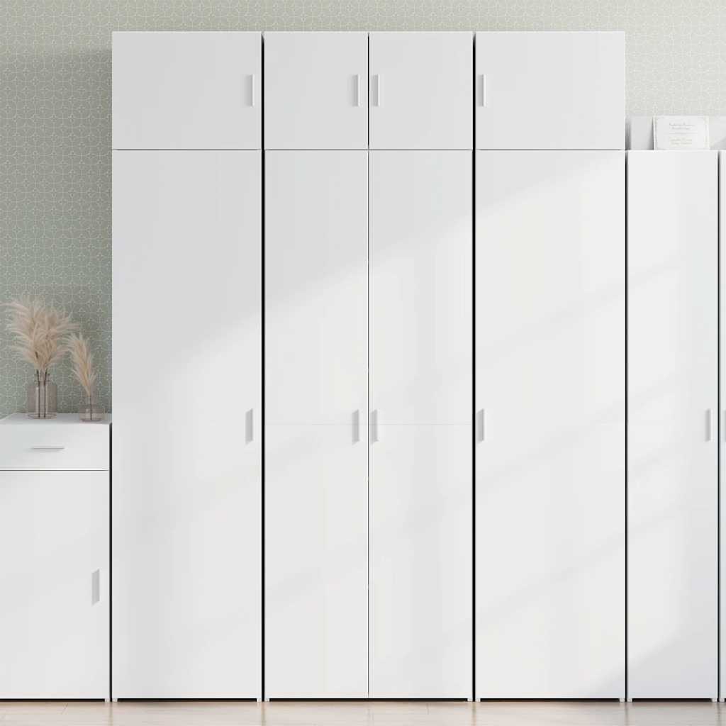Storage Cabinet White 70x42,5x225 cm Engineered Wood