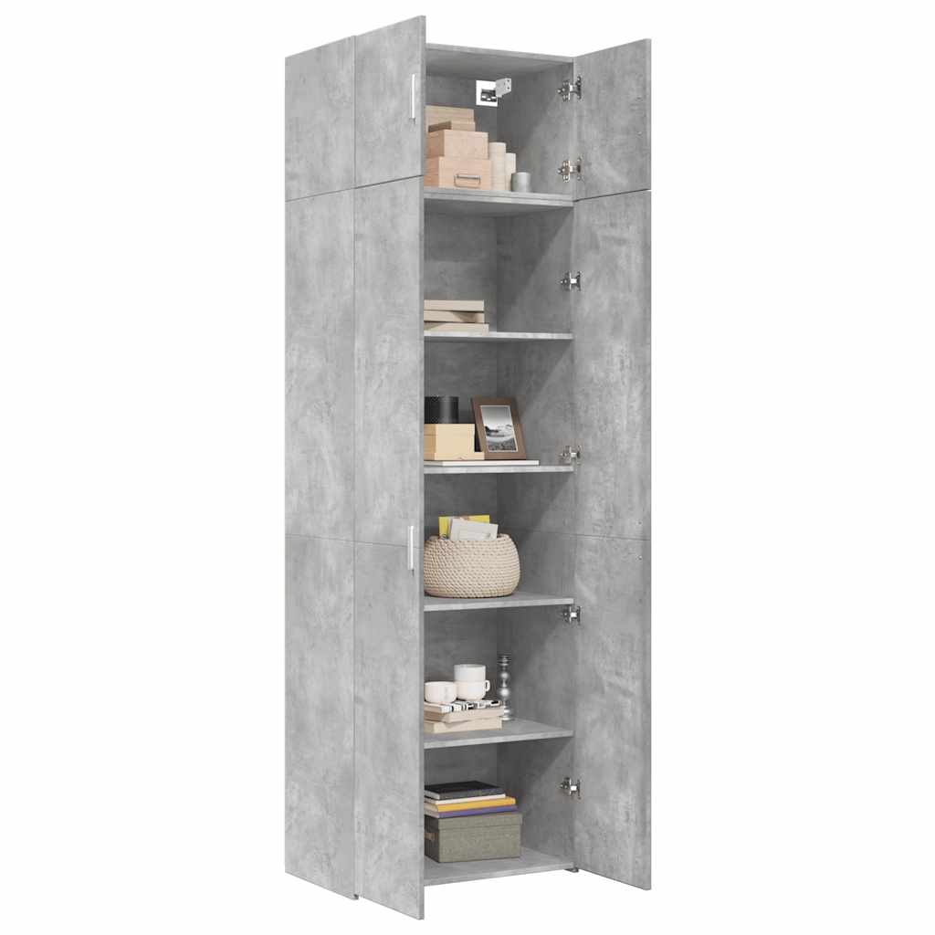 Storage Cabinet Concrete Grey 70x42,5x225 cm Engineered Wood