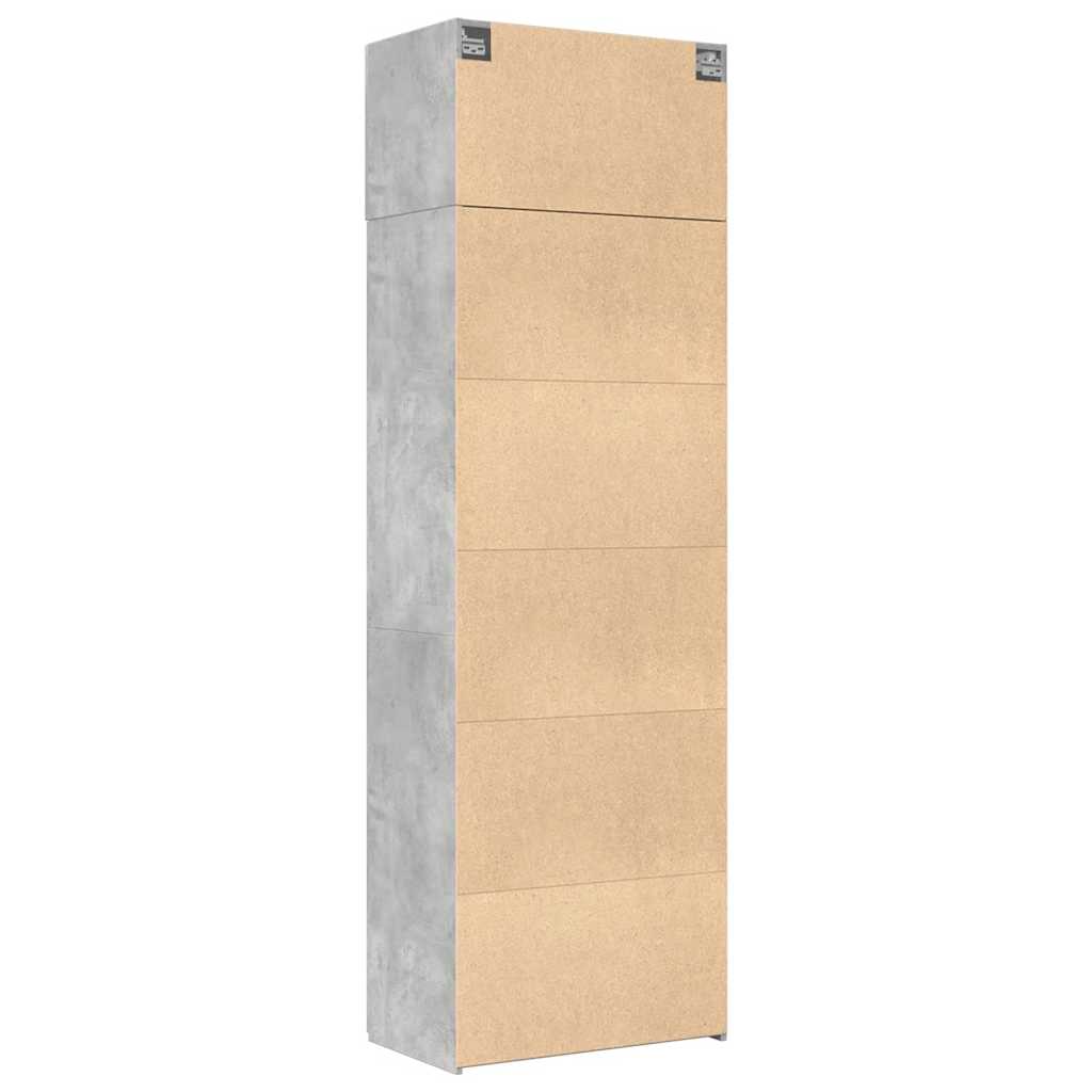 Storage Cabinet Concrete Grey 70x42,5x225 cm Engineered Wood