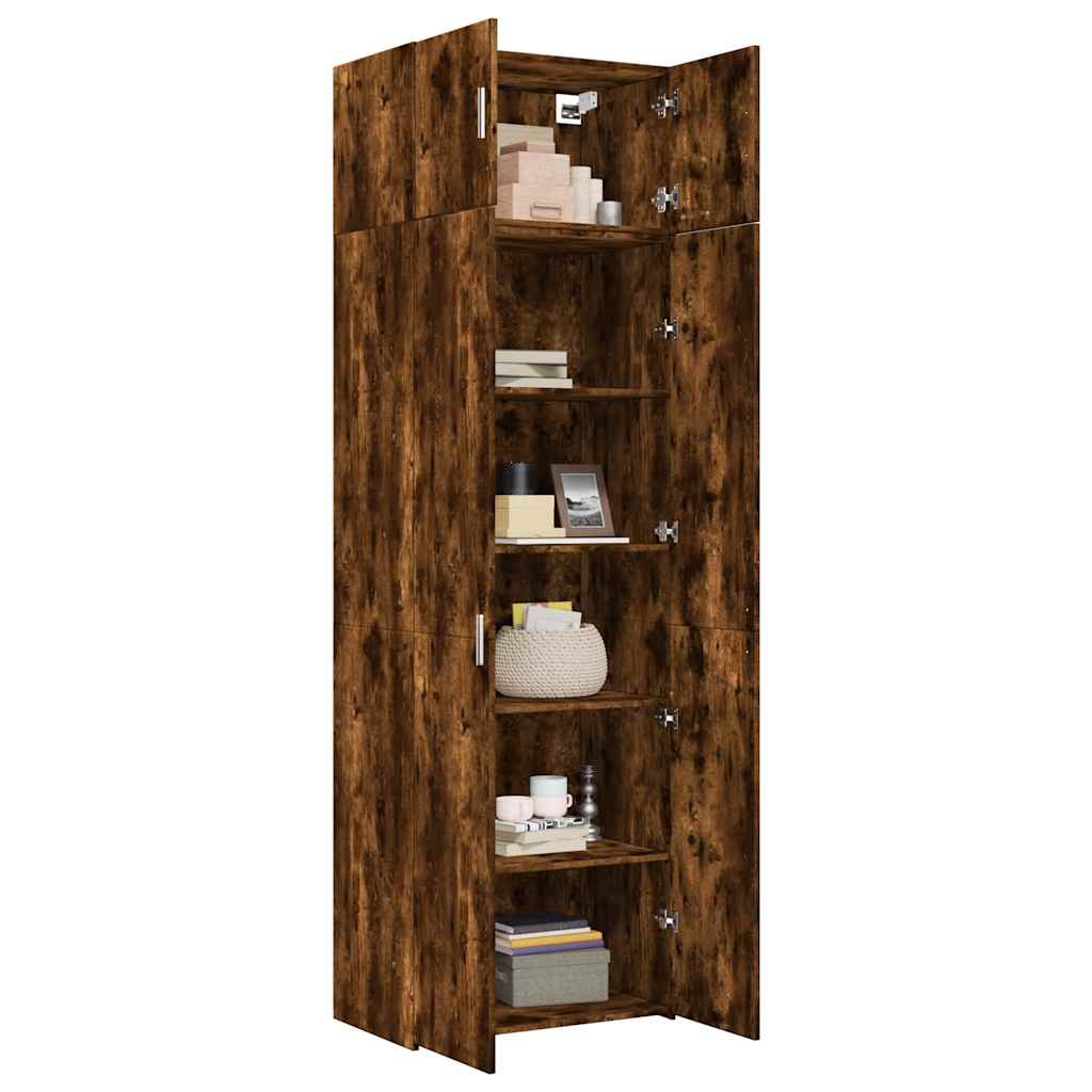 Storage Cabinet Smoked Oak 70x42,5x225 cm Engineered Wood