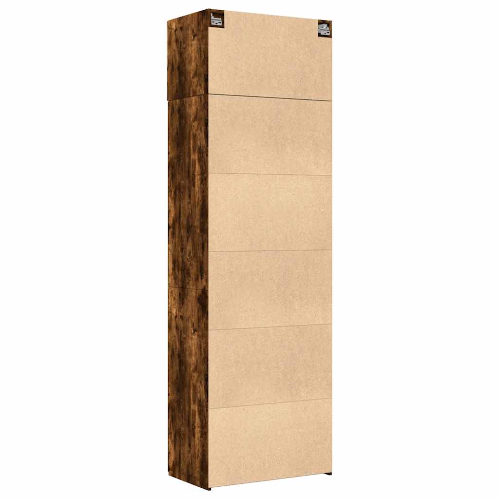 Storage Cabinet Smoked Oak 70x42,5x225 cm Engineered Wood