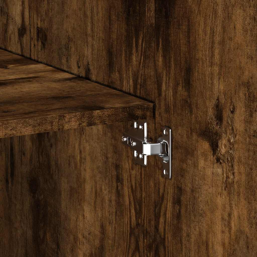 Storage Cabinet Smoked Oak 70x42,5x225 cm Engineered Wood