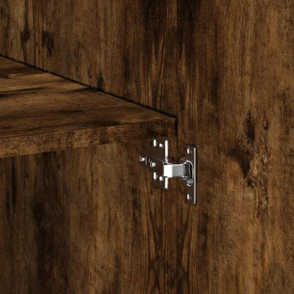 Storage Cabinet Smoked Oak 70x42,5x225 cm Engineered Wood