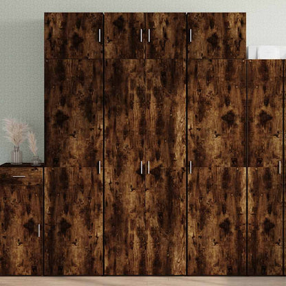 Storage Cabinet Smoked Oak 70x42,5x225 cm Engineered Wood
