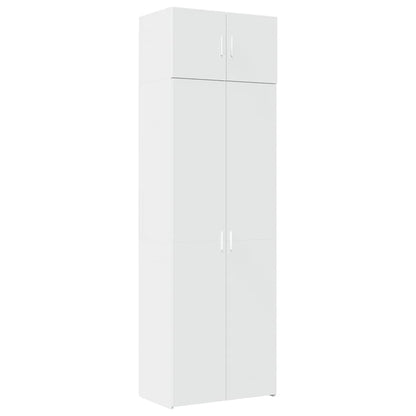 Storage Cabinet White 70x42.5x225 cm Engineered Wood