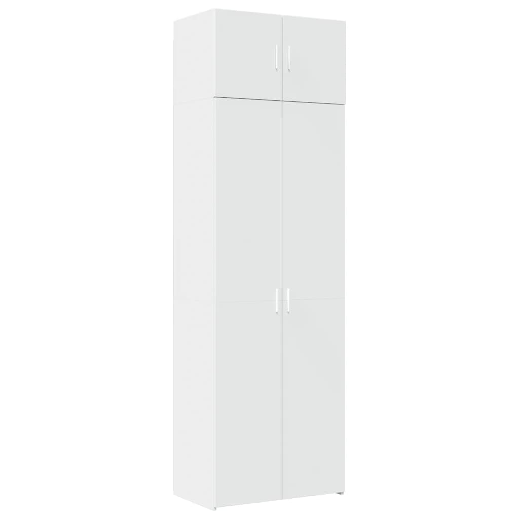 Storage Cabinet White 70x42,5x225 cm Engineered Wood