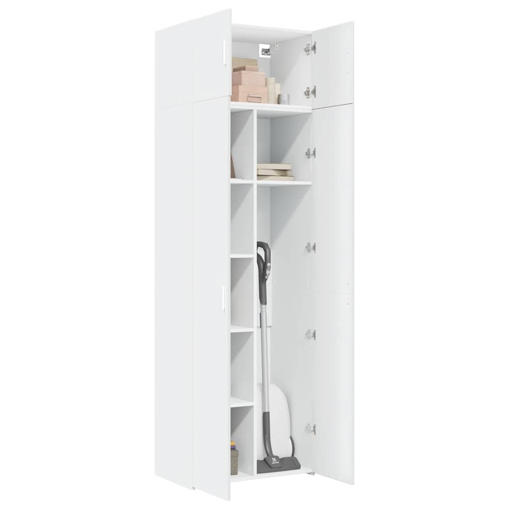 Storage Cabinet White 70x42,5x225 cm Engineered Wood