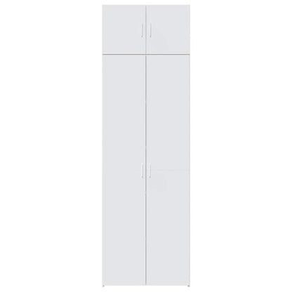 Storage Cabinet White 70x42.5x225 cm Engineered Wood