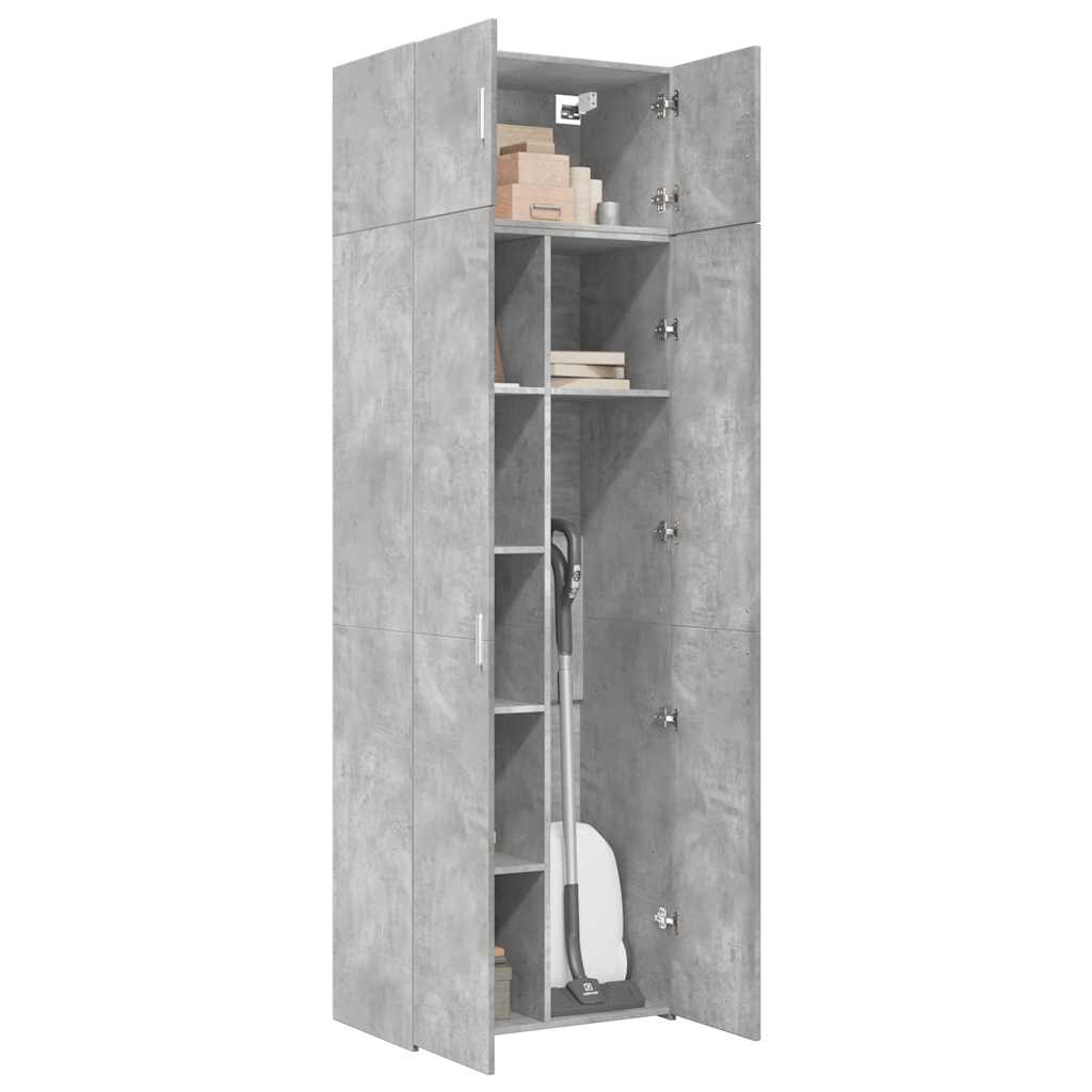 Storage Cabinet Concrete Grey 70x42,5x225 cm Engineered Wood