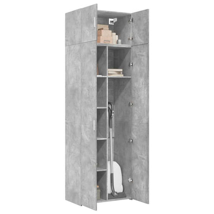 Storage Cabinet Concrete Grey 70x42,5x225 cm Engineered Wood