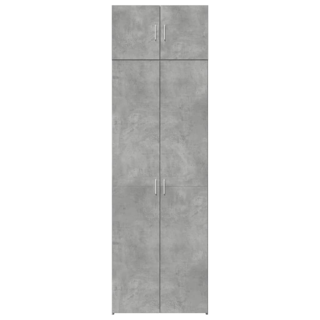 Storage Cabinet Concrete Grey 70x42,5x225 cm Engineered Wood