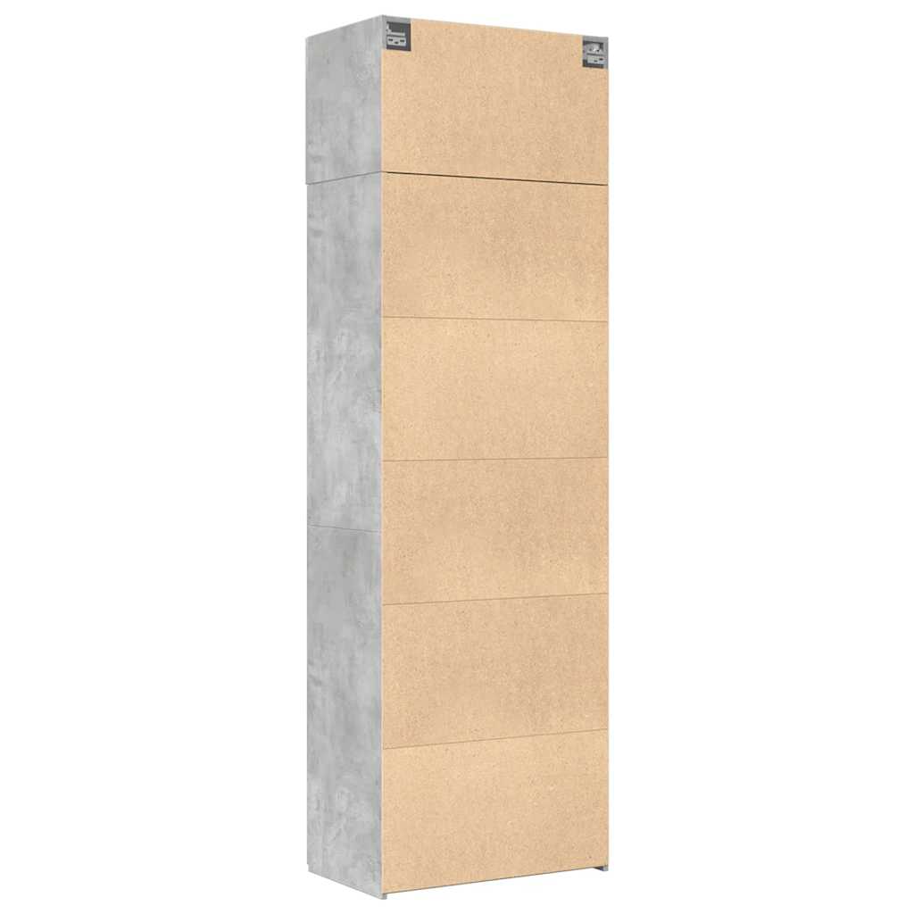 Storage Cabinet Concrete Grey 70x42,5x225 cm Engineered Wood