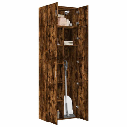 Storage Cabinet Smoked Oak 70x42,5x225 cm Engineered Wood