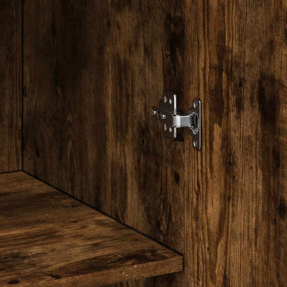 Storage Cabinet Smoked Oak 70x42,5x225 cm Engineered Wood