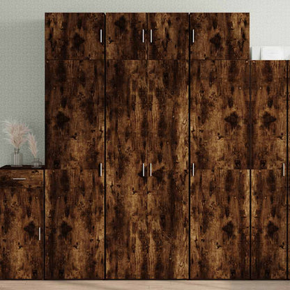 Storage Cabinet Smoked Oak 70x42,5x225 cm Engineered Wood