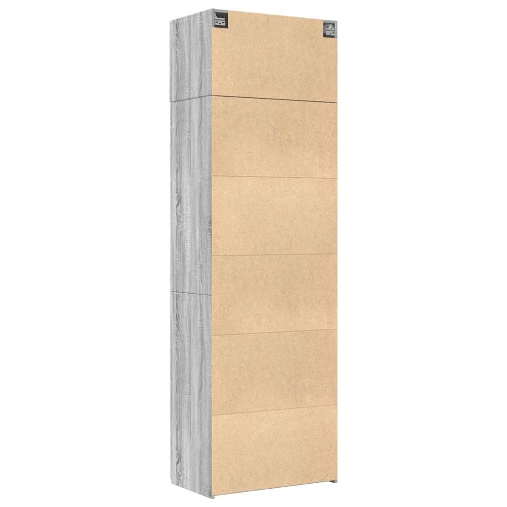 Storage Cabinet Grey Sonoma 70x42,5x225 cm Engineered Wood