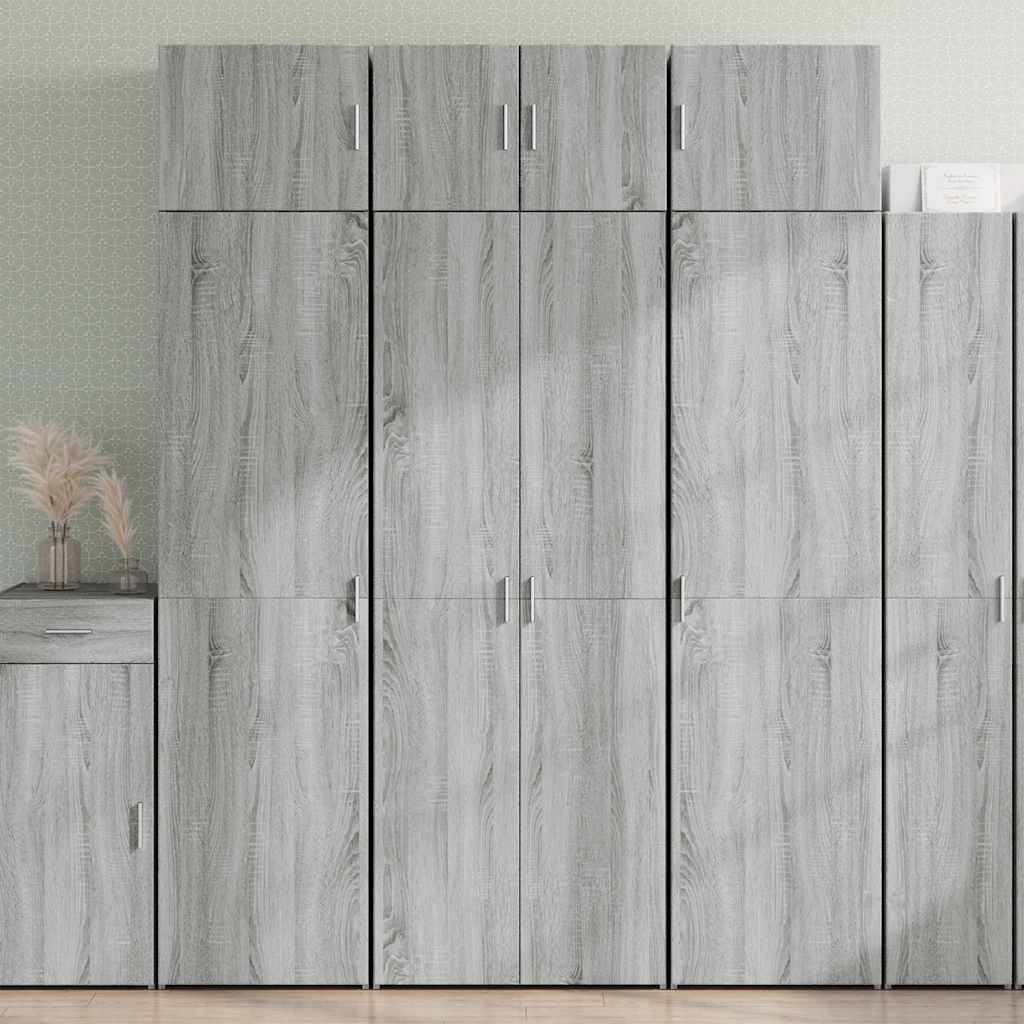 Storage Cabinet Grey Sonoma 70x42,5x225 cm Engineered Wood