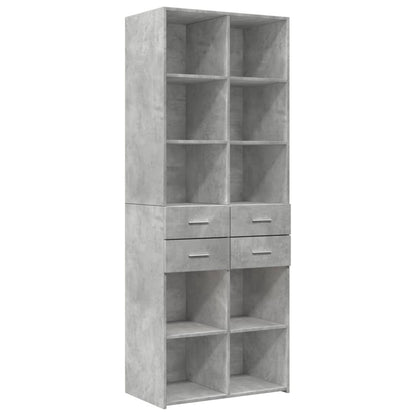 Storage Cabinet Concrete Grey 70x42.5x225 cm Engineered Wood