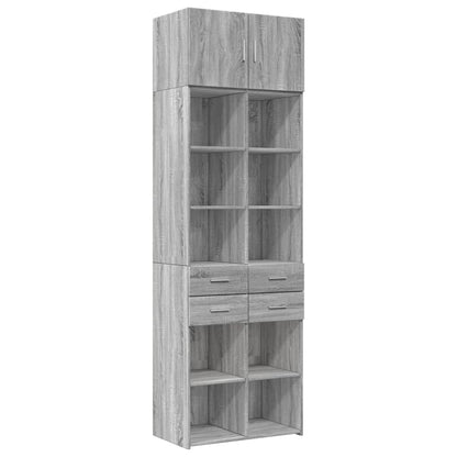 Storage Cabinet Grey Sonoma 70x42,5x225 cm Engineered Wood