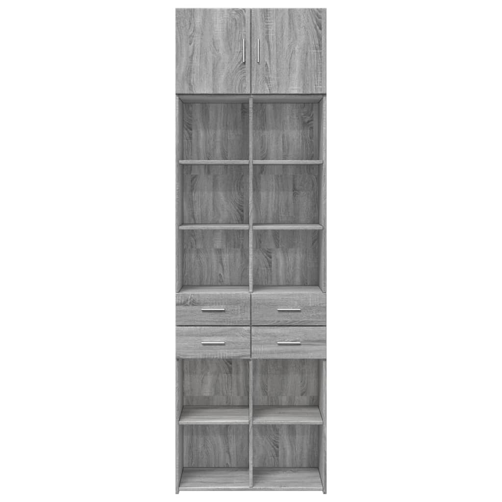 Storage Cabinet Grey Sonoma 70x42,5x225 cm Engineered Wood