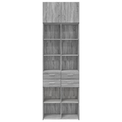 Storage Cabinet Grey Sonoma 70x42,5x225 cm Engineered Wood